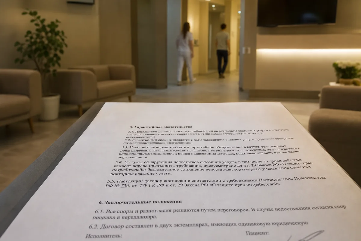 Гарантия на результат лечения: юридические правила оформления договора с клиникой